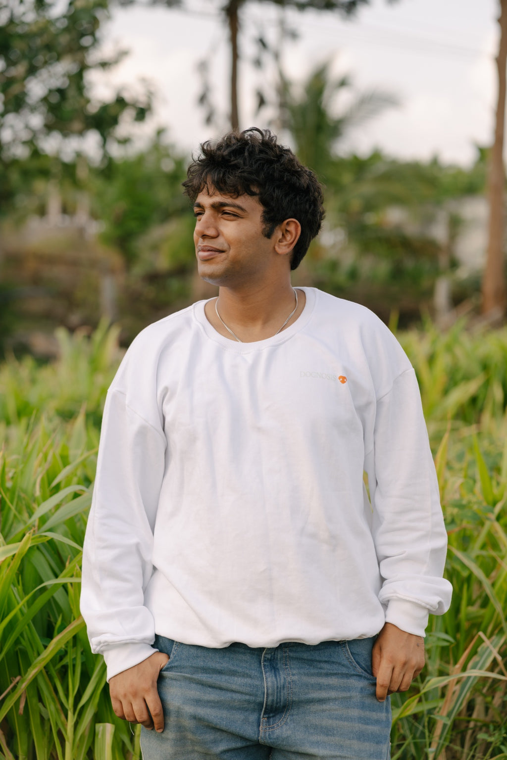 Dawg Routine sweatshirt in white, Snoutlet