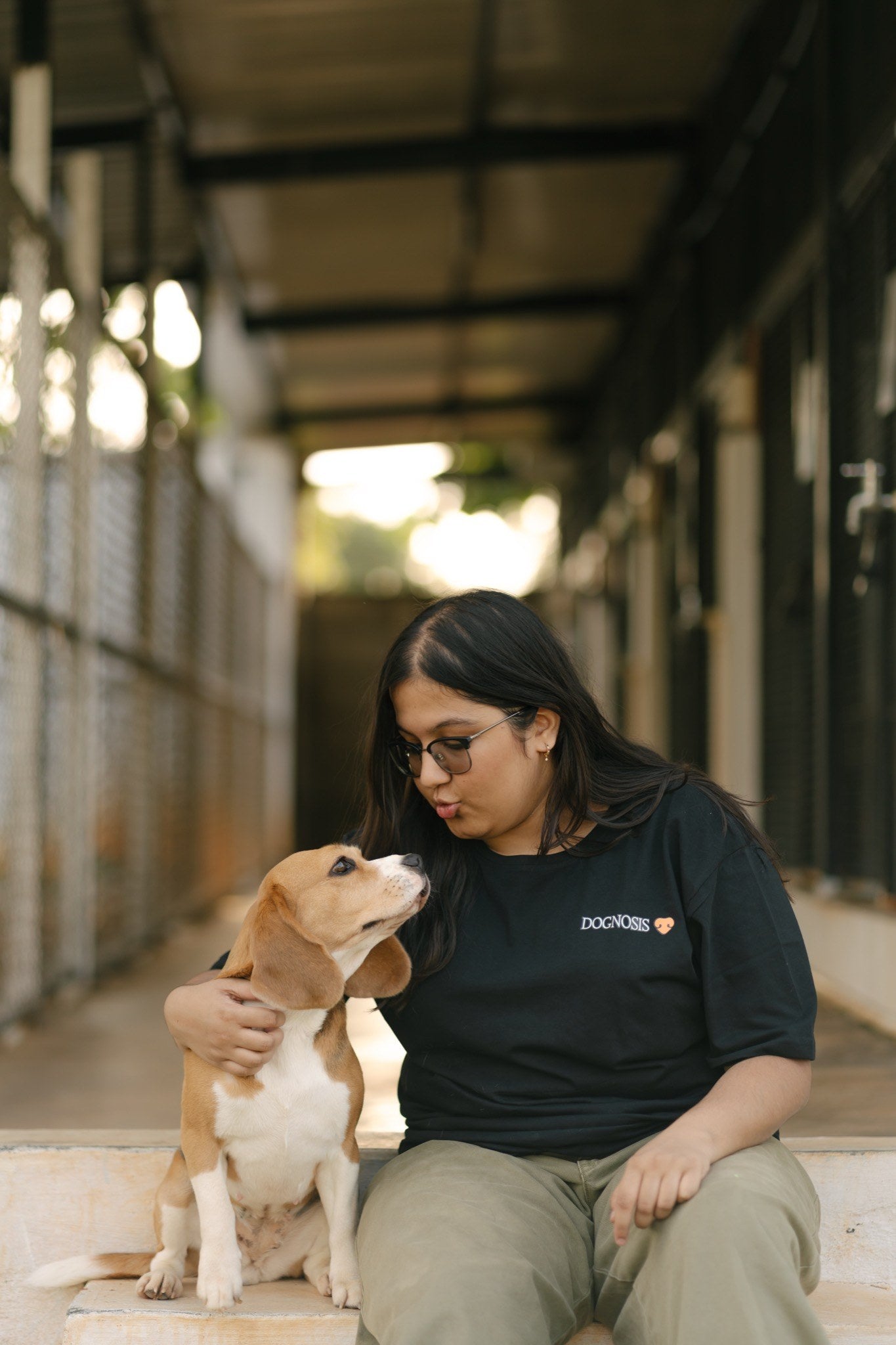 Black Dognosis logo tee with embroidered chest logo