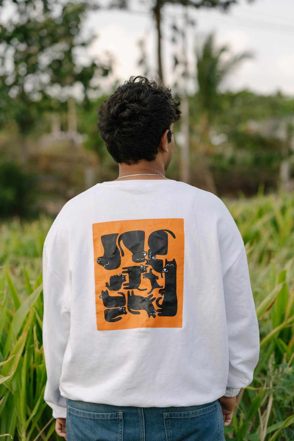 Dawg Routine sweatshirt in white, Snoutlet