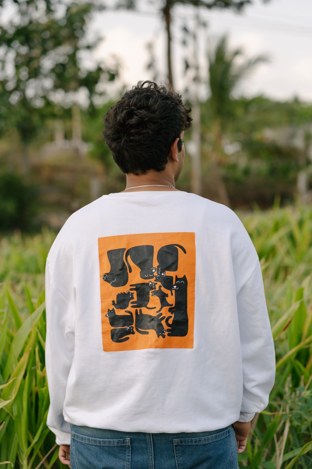 Dawg Routine sweatshirt in white, Snoutlet