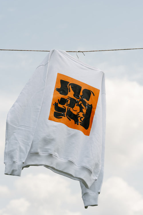 Dawg Routine sweatshirt in white, Snoutlet