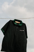 Black Dognosis polo shirt with embroidered chest logo
